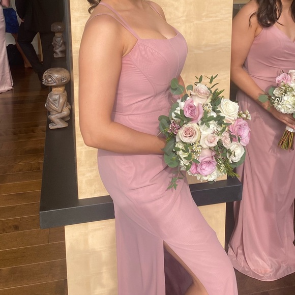 Azazie Bey Bridesmaid Dress in Dusty Rose - Picture 1 of 5